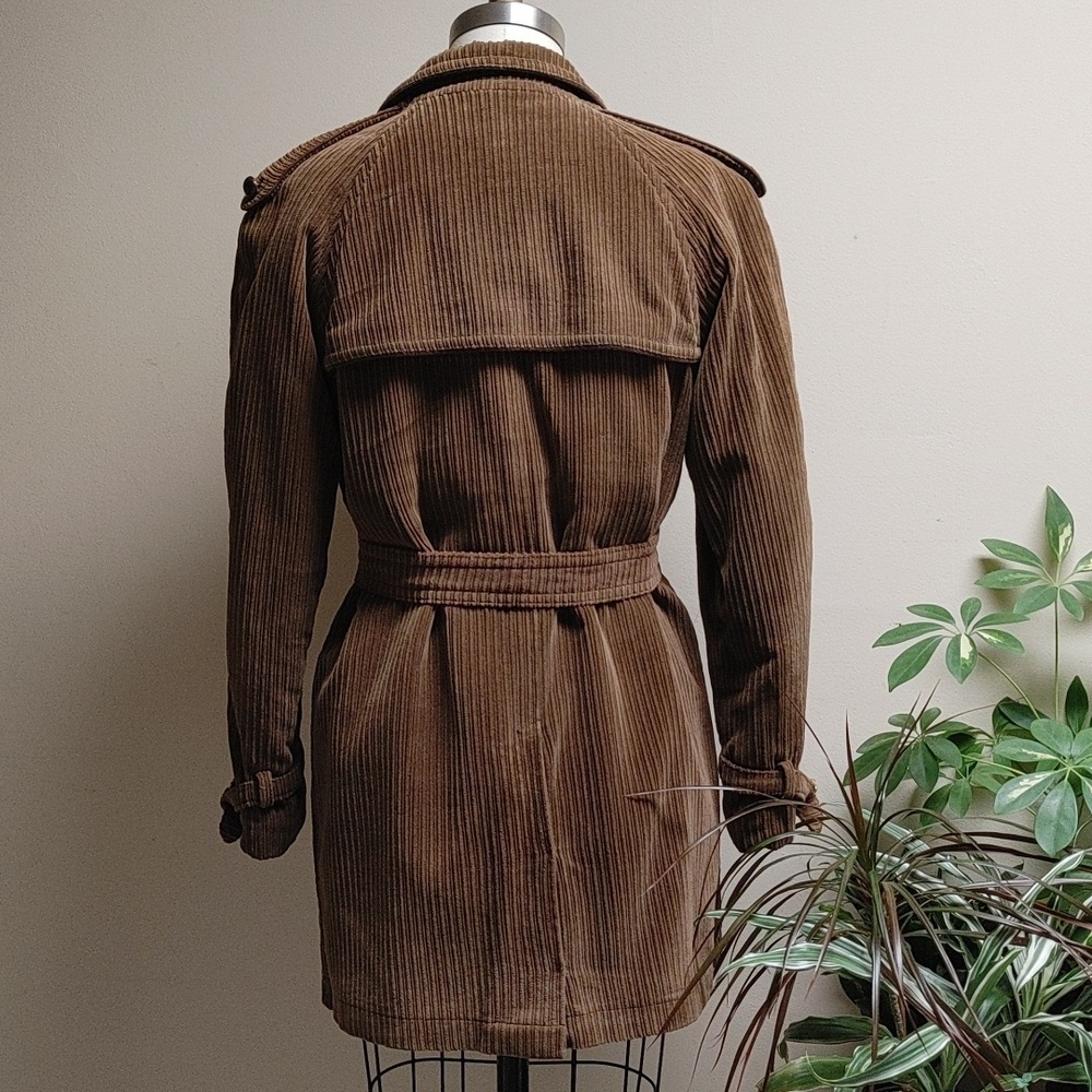 Vintage Corduroy Short Trench Coat - Picture 8 of 17